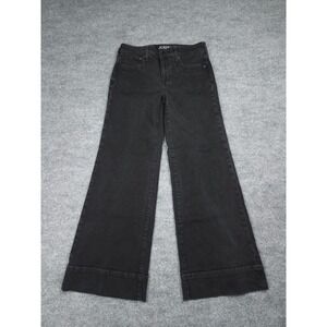 J. Crew 96 Low Rise Wide Leg Trousers Women's 27 (FITS 28 x 30) Black